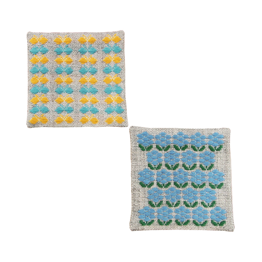 Kogin 61 Kogin coaster Butterfly and flower field