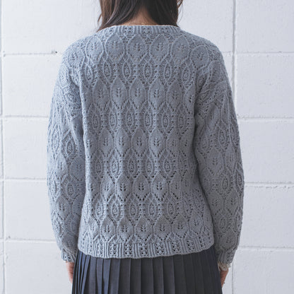 Leaf pattern cardigan knitting pattern