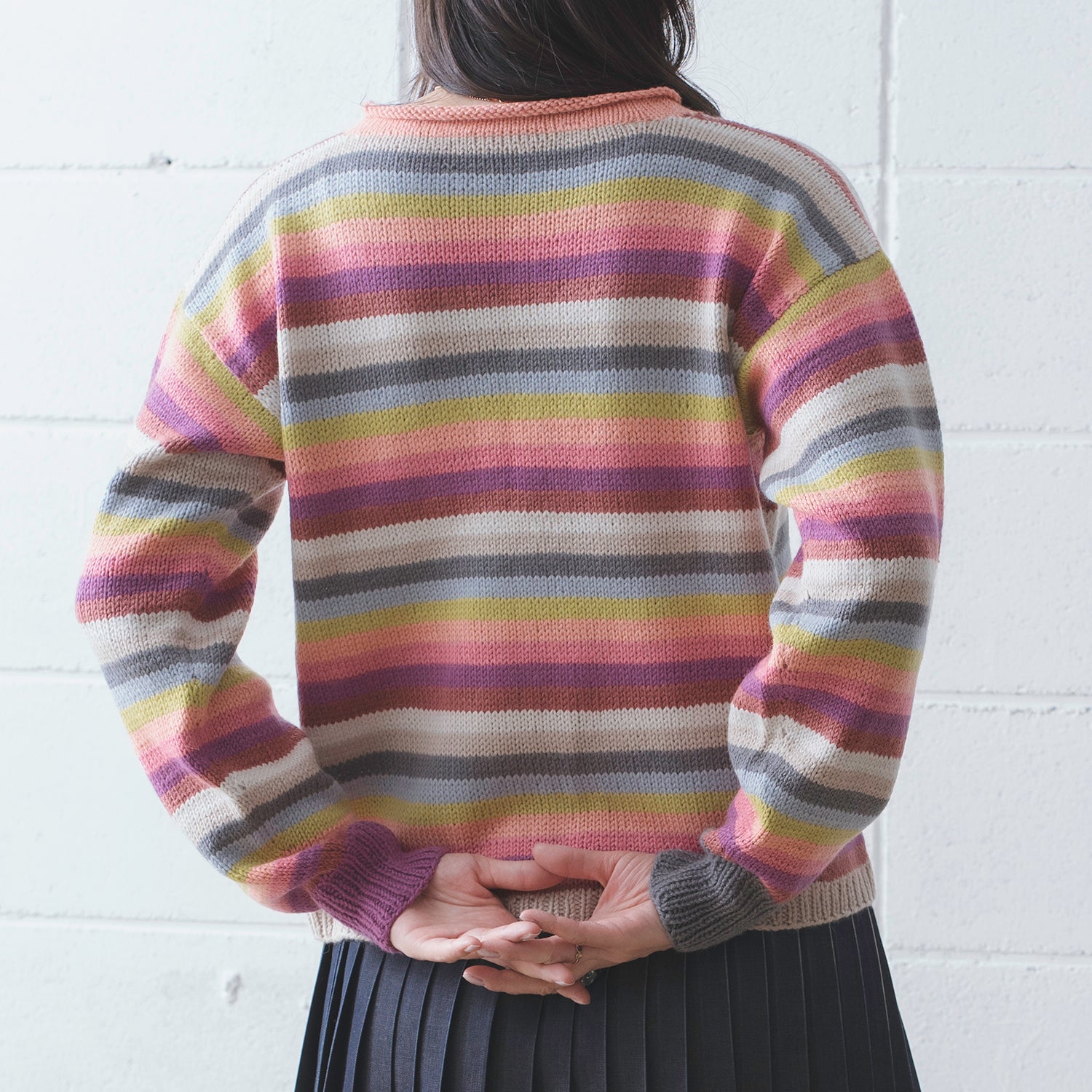 KUKAT multi-border sweater knitting pattern