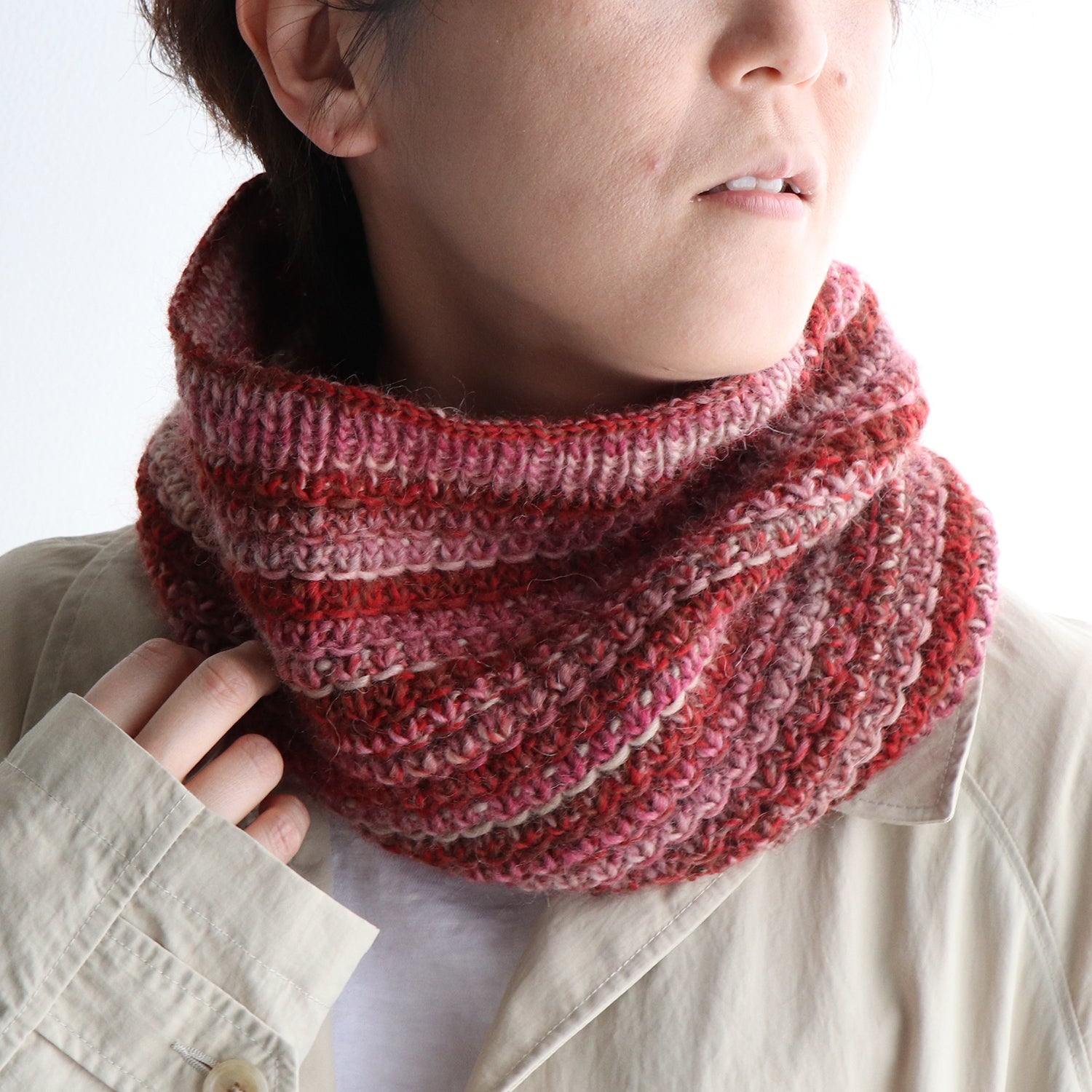 Happy snood knitting pattern