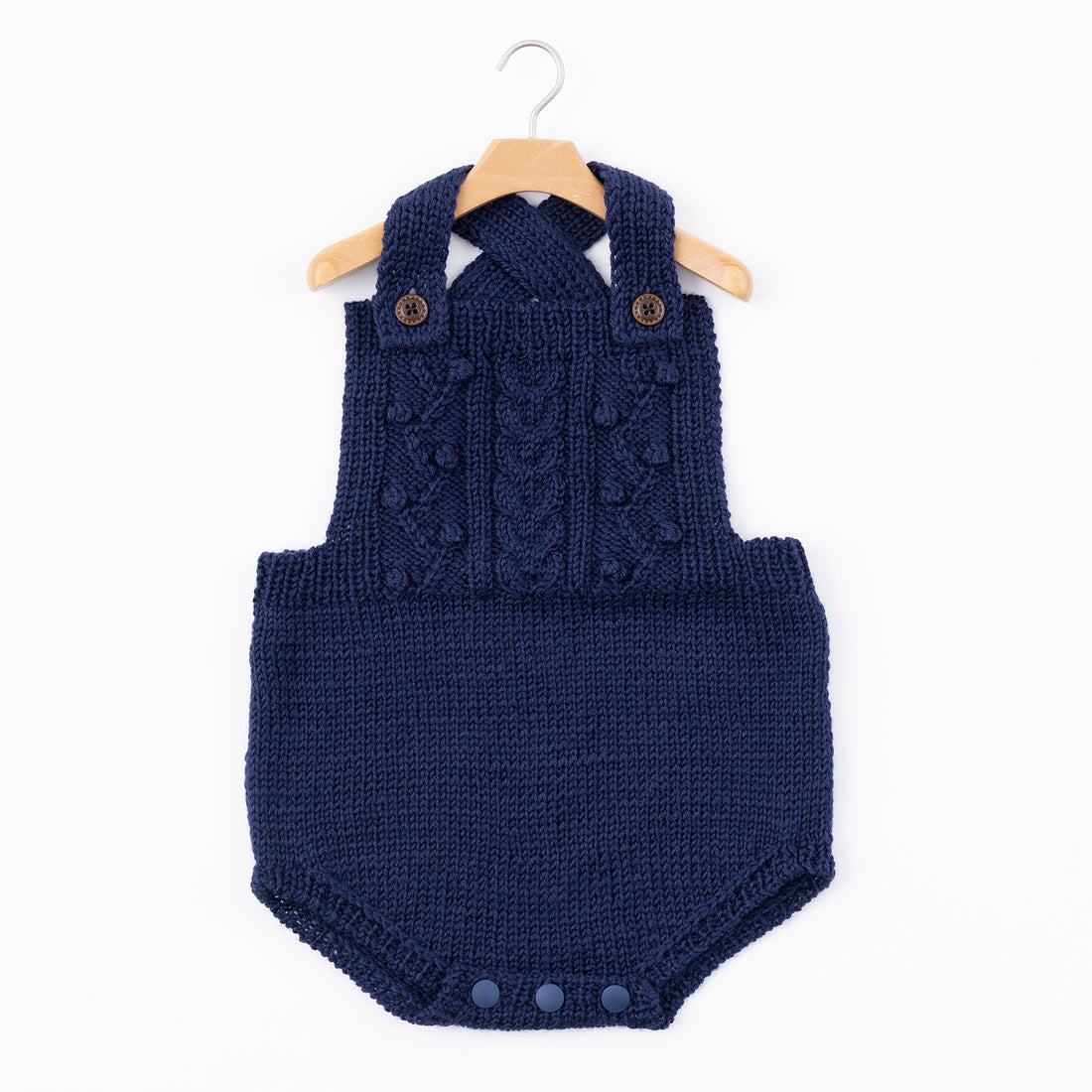Back Cross Romper (12-24 months) knitting pattern