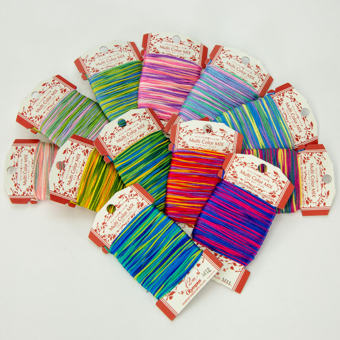 No. 25 embroidery thread, multi-color mix