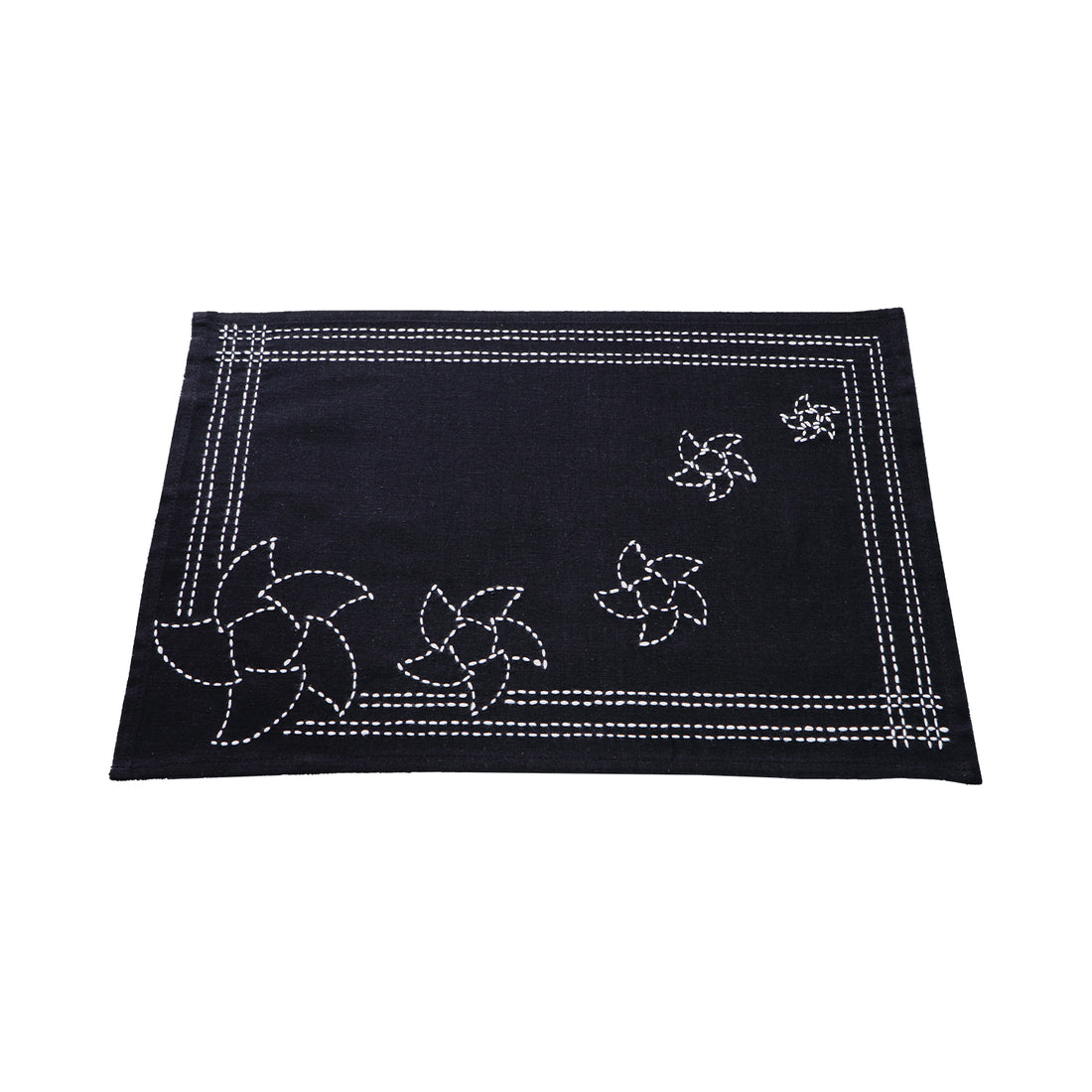 Sashiko 222 Placemat Windmill (Navy)