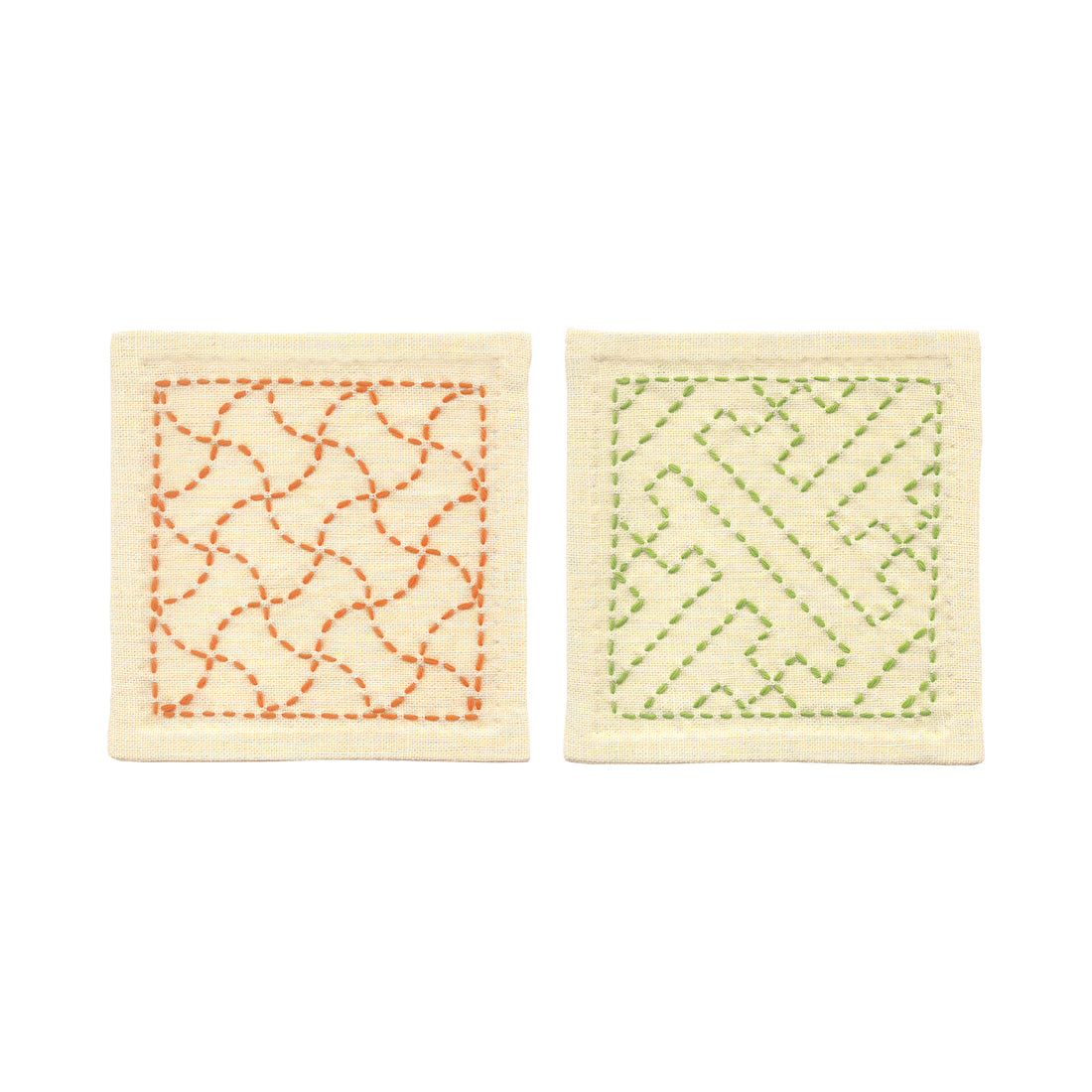 Sashiko 265 Bundou-Tsunagi, Sayagata (Ecru)