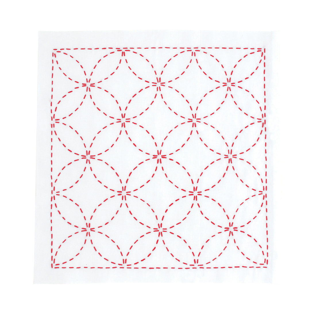 Sashiko 266 Sashiko Sampler Shippo-Tsunagi (White)