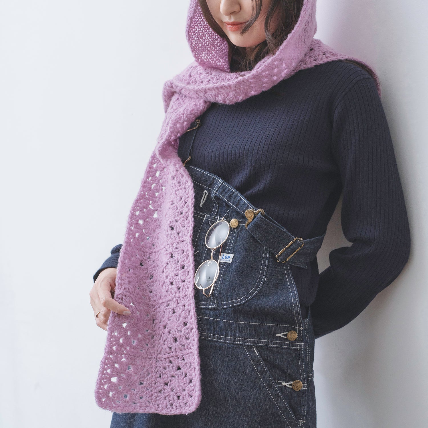 Hooded scarf knitting pattern