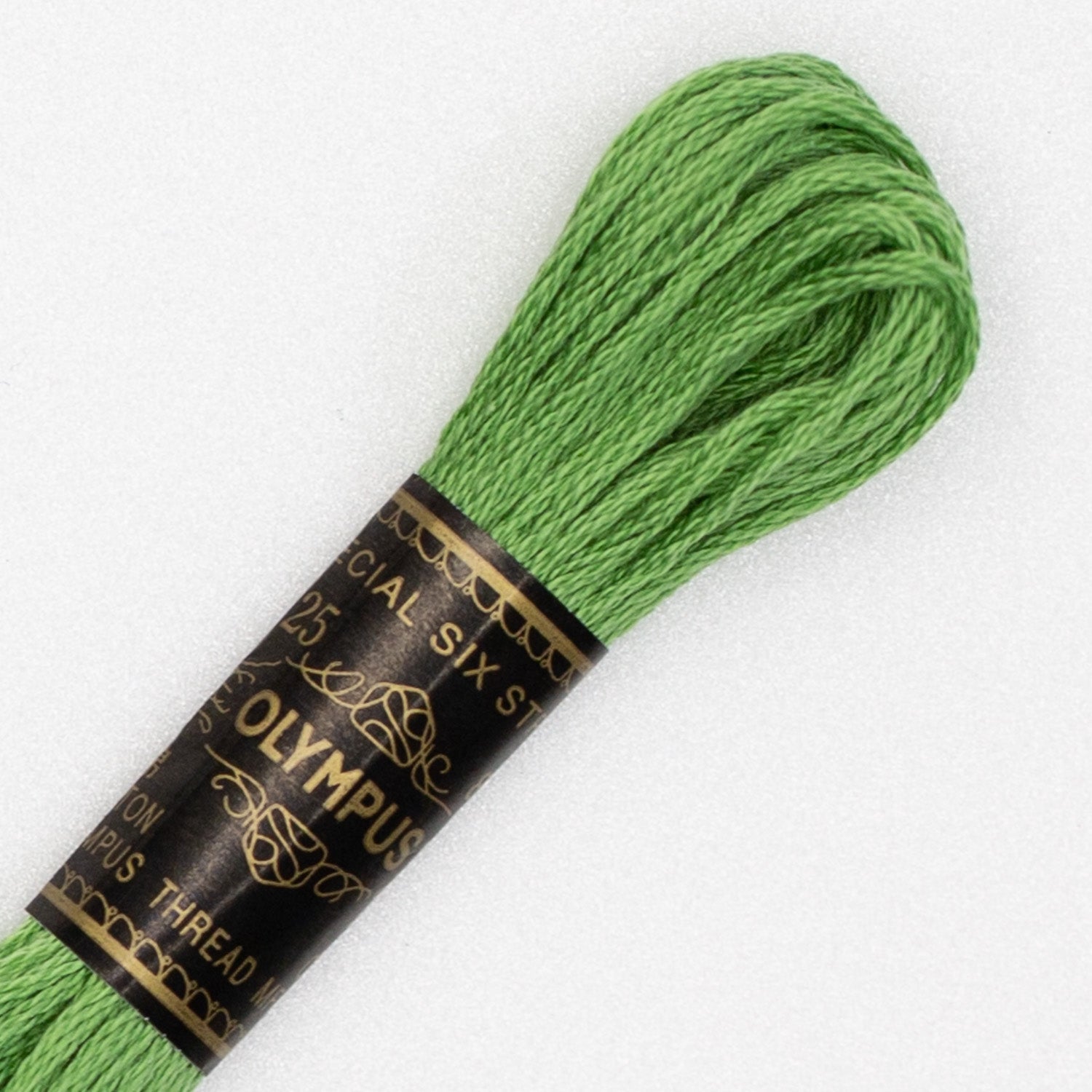 No. 25 embroidery thread, green