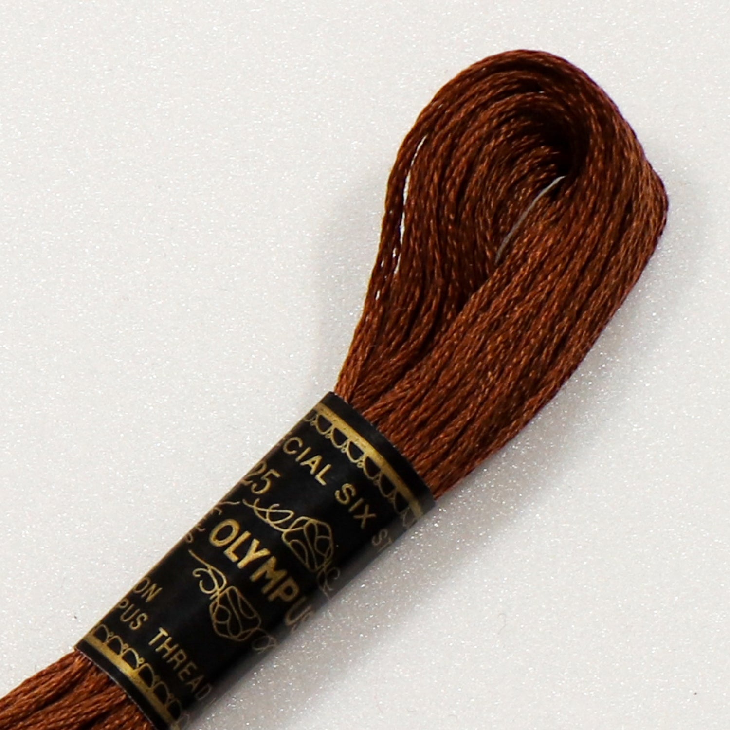 No. 25 embroidery thread, brown