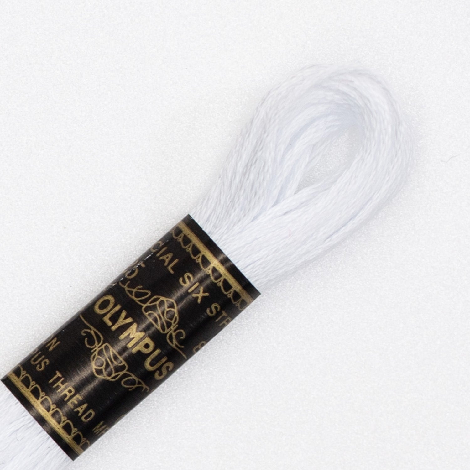 No. 25 embroidery thread, white and black