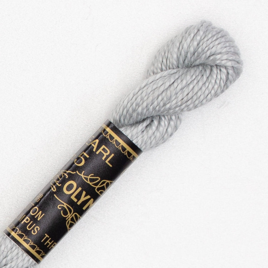 No. 5 embroidery thread, grey