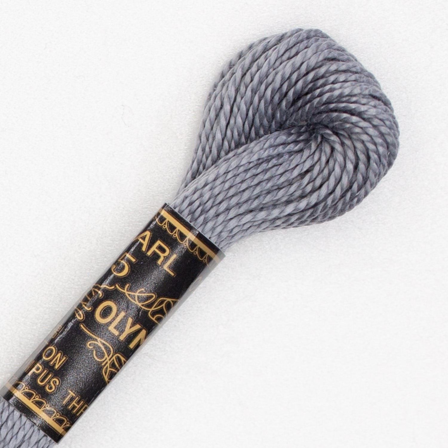 No. 5 embroidery thread, grey